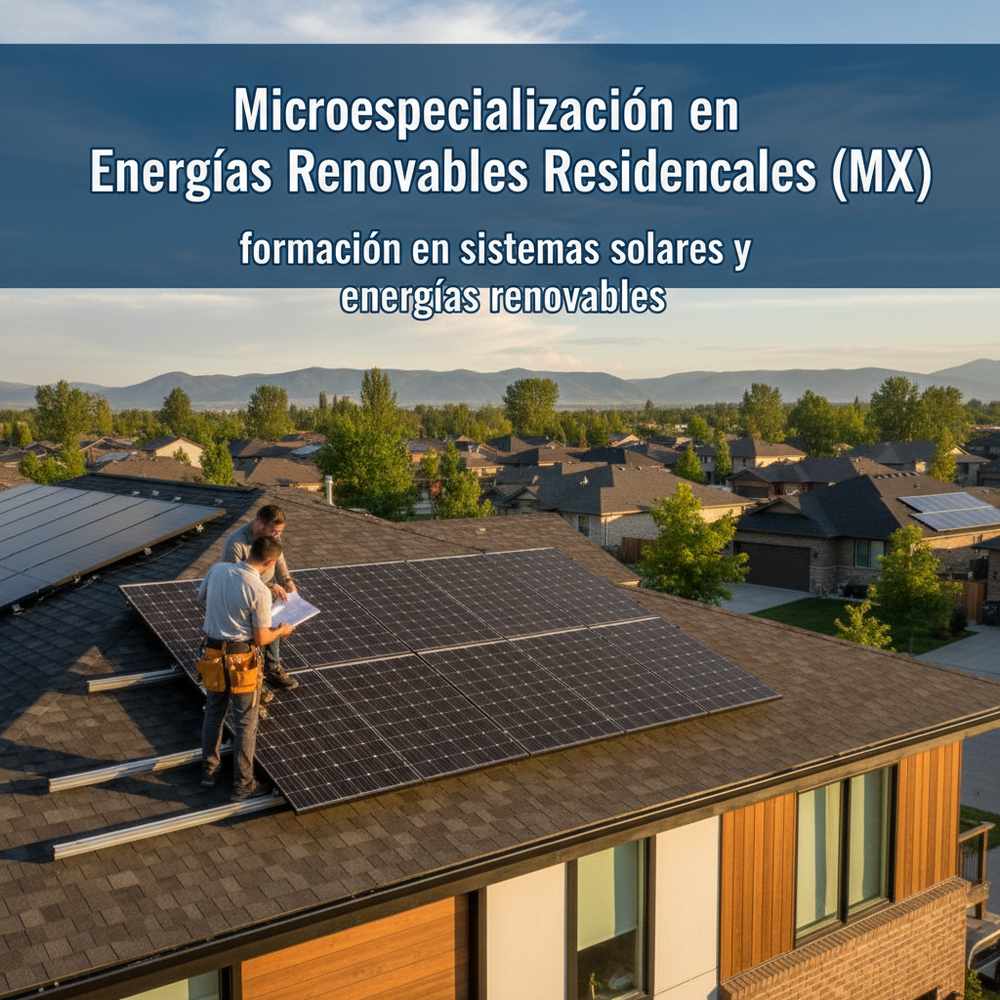 Microespecialización en Energías Renovables Residenciales (MX): formación en sistemas solares y energías renovables